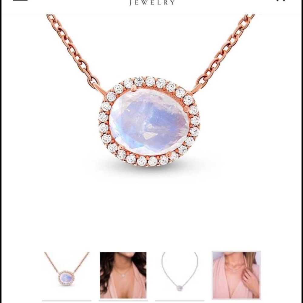 Moonstone 14k gold necklace